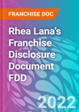 Rhea Lana's Franchise Disclosure Document FDD- Product Image