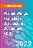 Planet Wings Franchise Disclosure Document FDD- Product Image