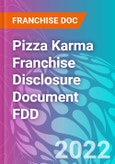 Pizza Karma Franchise Disclosure Document FDD- Product Image