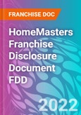 HomeMasters Franchise Disclosure Document FDD- Product Image