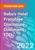 Baba's Halal Franchise Disclosure Document FDD- Product Image