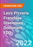 Leo's Pizzeria Franchise Disclosure Document FDD- Product Image