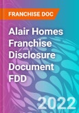 Alair Homes Franchise Disclosure Document FDD- Product Image