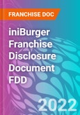 iniBurger Franchise Disclosure Document FDD- Product Image