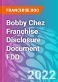 Bobby Chez Franchise Disclosure Document FDD- Product Image