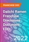 Daiichi Ramen Franchise Disclosure Document FDD - Product Thumbnail Image