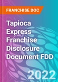 Tapioca Express Franchise Disclosure Document FDD- Product Image