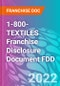 1-800-TEXTILES Franchise Disclosure Document FDD - Product Thumbnail Image