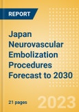 Japan Neurovascular Embolization Procedures Forecast to 2030 - Aneurysm Clipping, Liquid Embolic System, Flow Diversion Stent Procedures and Others- Product Image