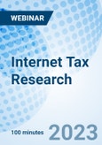 Internet Tax Research - Webinar (Recorded)- Product Image