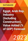 Egypt, Arab Rep. Industry (Including Construction), Value Added (% of GDP) Forecast- Product Image
