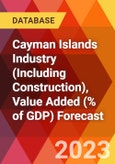 Cayman Islands Industry (Including Construction), Value Added (% of GDP) Forecast- Product Image