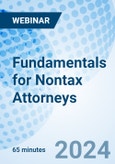 Fundamentals for Nontax Attorneys - Webinar (Recorded)- Product Image