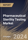 Pharmaceutical Sterility Testing Market Size, Share & Trends Analysis Report By Type, By Product Type, By Sample, By End-use, By Test Type, (Bioburden Testing, Sterility Testing, and Bacterial Endotoxin Testing). By Regional Outlook and Forecast, 2023 - 2030- Product Image