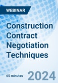 Construction Contract Negotiation Techniques - Webinar (Recorded)- Product Image