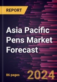 Asia Pacific Pens Market Forecast to 2030 - Regional Analysis - By Category (Refillable and Single-Use), Product Type (Ball Point, Fountain, Gel, and Others), and Distribution Channel (Supermarkets and Hypermarkets, Specialty Stores, Online Retail, and Others)- Product Image