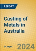 Casting of Metals in Australia- Product Image