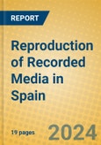 Reproduction of Recorded Media in Spain- Product Image