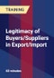 Legitimacy of Buyers/Suppliers in Export/Import - Product Thumbnail Image