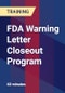 FDA Warning Letter Closeout Program - Product Thumbnail Image