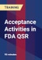 Acceptance Activities in FDA QSR - Product Thumbnail Image