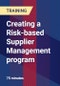 Creating a Risk-based Supplier Management program - Product Thumbnail Image