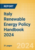 Italy Renewable Energy Policy Handbook 2024- Product Image