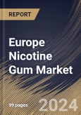 Europe Nicotine Gum Market Size, Share & Trends Analysis Report By Type (2 mg and 4 mg), By Distribution Channel (Pharmacies, Supermarkets & Hypermarkets, and Online Stores. By Country and Growth Forecast, 2024 - 2031- Product Image