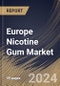 Europe Nicotine Gum Market Size, Share & Trends Analysis Report By Type (2 mg and 4 mg), By Distribution Channel (Pharmacies, Supermarkets & Hypermarkets, and Online Stores. By Country and Growth Forecast, 2024 - 2031 - Product Image