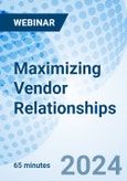 Maximizing Vendor Relationships - Webinar (Recorded)- Product Image