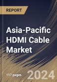 Asia-Pacific HDMI Cable Market Size, Share & Trends Analysis Report by Type (a Type Cable, B Type Cable, C Type Cable, D Type Cable, and E Type Cable), Application, Country and Growth Forecast, 2024-2031- Product Image