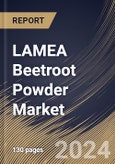 LAMEA Beetroot Powder Market Size, Share & Trends Analysis Report By Product (Conventional, and Organic), By Application, By Distribution Channel (Supermarkets/Hypermarkets, Convenience Stores, Online, and Other Distribution Channels), By Country and Growth Forecast, 2024 - 2031- Product Image