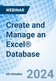 Create and Manage an Excel® Database - Webinar (Recorded)- Product Image