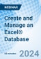 Create and Manage an Excel® Database - Webinar (Recorded) - Product Image