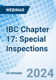 IBC Chapter 17: Special Inspections - Webinar (ONLINE EVENT: November 12, 2024)- Product Image