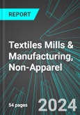 Textiles (Sheets, Towels, Rugs, Carpets, Rope) Mills & Manufacturing, Non-Apparel (U.S.): Analytics, Extensive Financial Benchmarks, Metrics and Revenue Forecasts to 2030- Product Image