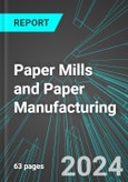 Paper Mills and Paper Manufacturing (Excluding Newsprint) (U.S.): Analytics, Extensive Financial Benchmarks, Metrics and Revenue Forecasts to 2030- Product Image