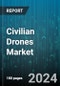 Civilian Drones Market by Application, Product Type, End User, Component, Mode of Operation, Range - Global Forecast 2025-2030 - Product Image