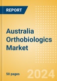 Australia Orthobiologics Market Outlook to 2033 - Orthobiologics, Cartilage Repair and Others- Product Image