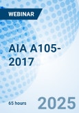 AIA A105-2017 - Webinar (ONLINE EVENT: January 24, 2025)- Product Image