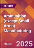 Ammunition (except Small Arms) Manufacturing - 2025 U.S. Market Research Report with Updated Analysis & Forecasts- Product Image