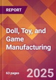 Doll, Toy, and Game Manufacturing - 2025 U.S. Market Research Report with Updated Analysis & Forecasts- Product Image