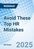 Avoid These Top HR Mistakes - Webinar (ONLINE EVENT: February 28, 2025)- Product Image