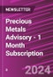Precious Metals Advisory - 1 Month Subscription - Product Image