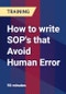 How to write SOP's that Avoid Human Error - Product Thumbnail Image